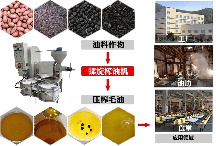 螺旋榨油机应用场景